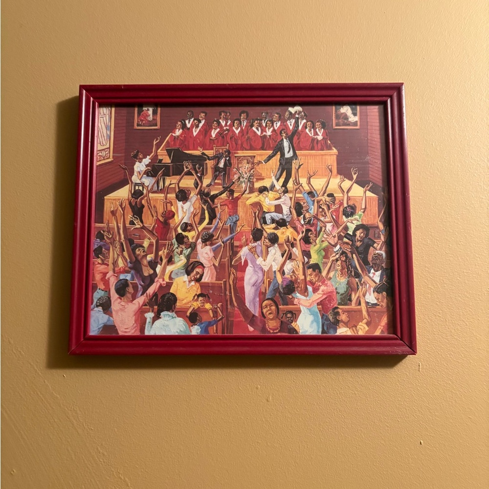 Church Black Choir Singing Painting